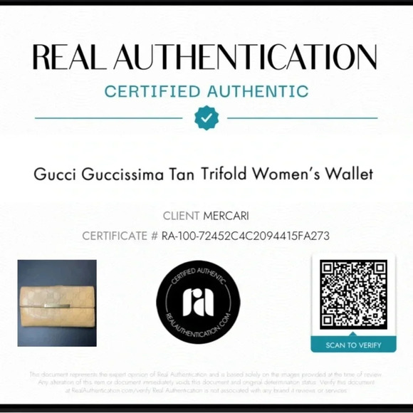 Authentic Gucci Vintage Tan Long Wallet Made In Italy Monogram Women’s - Picture 15 of 15